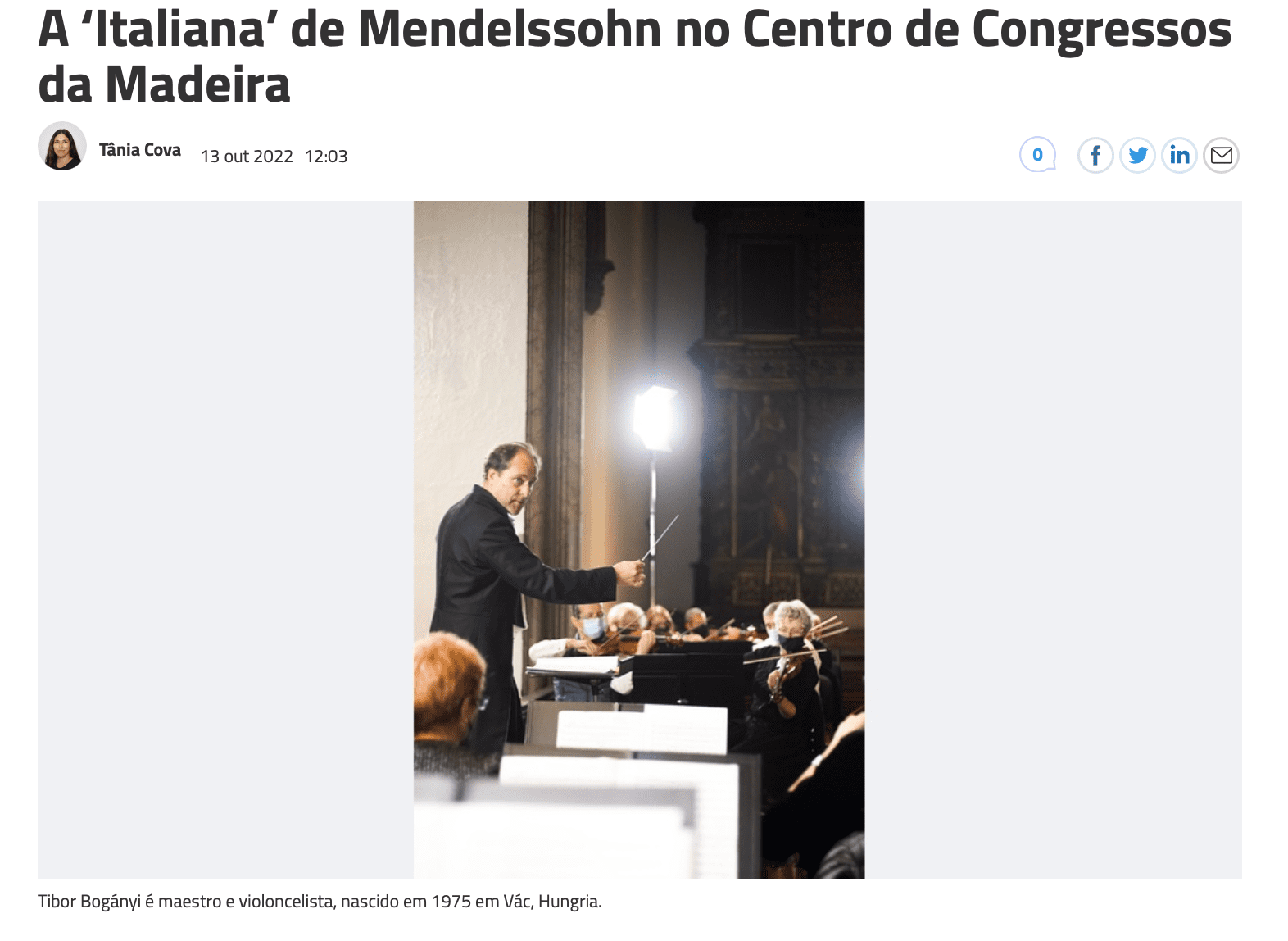 A "Italiana" de Mendelssohn no Centro de Congressos da Madeira 